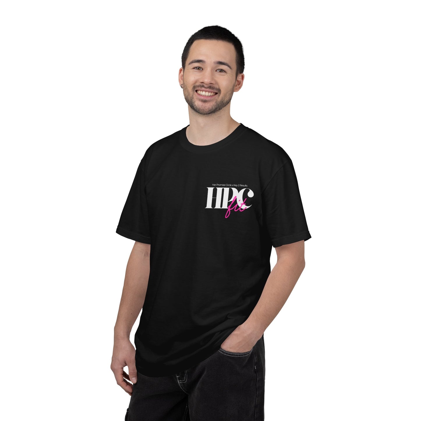 HPC FIT Girl T-Shirt — Cute Pink Script Logo Tee for New & Expecting Moms