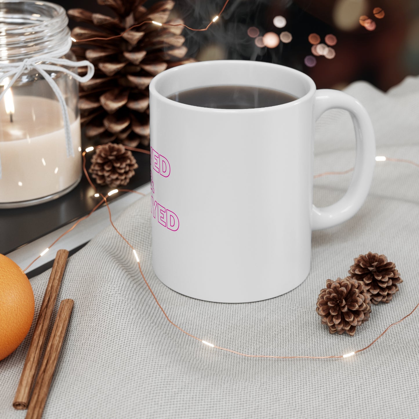 Hot Pink Saved and Slayed Mug 11oz