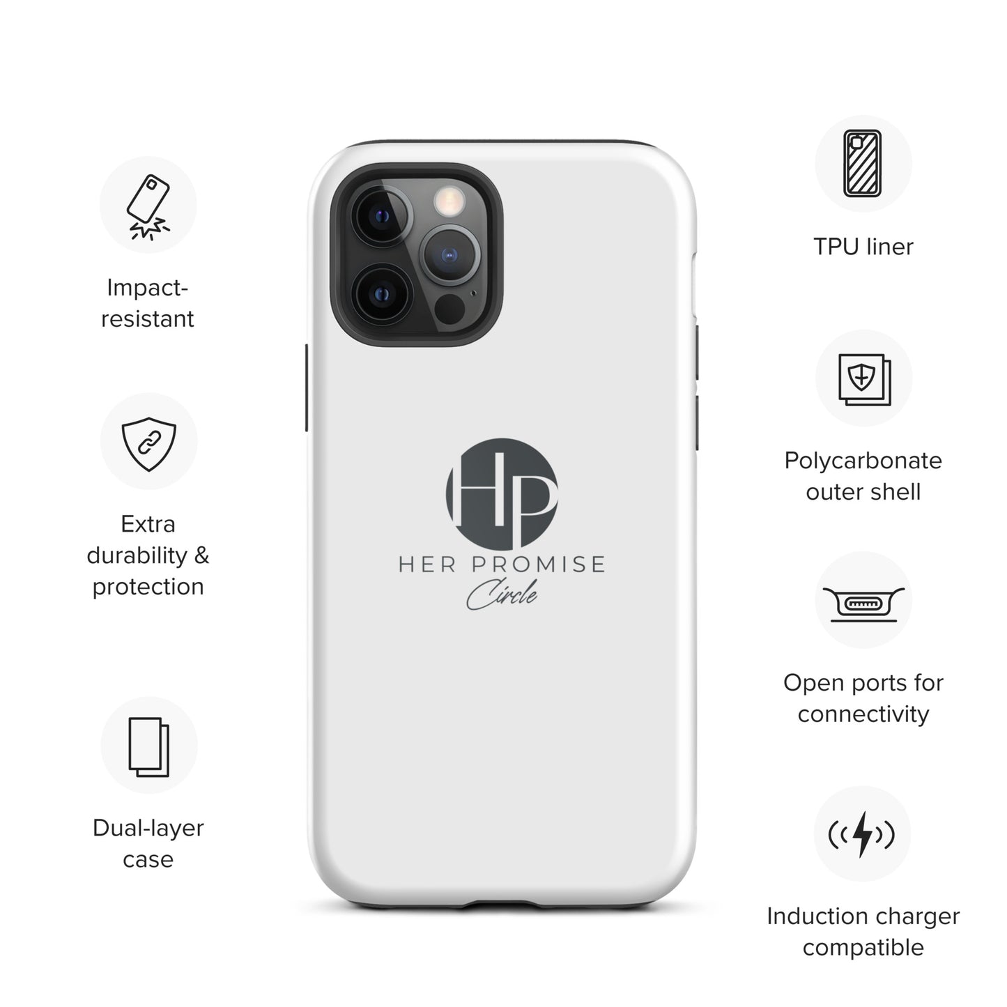 Her Promise Circle Black iPhone case
