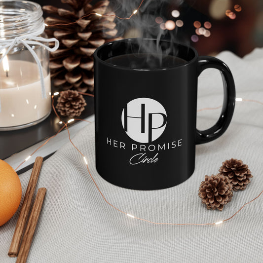 Her Promise Circle Black Coffee Mug – 11oz/15oz Logo Drinkware