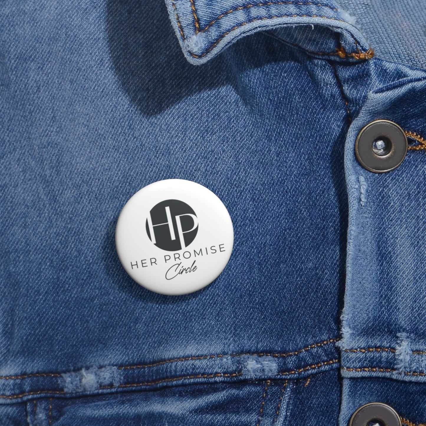 Pin Button — "Her Promise Circle" Logo Button, Branded Lapel Pin for Events & Groups