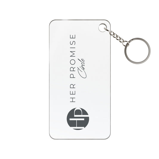 Her Promise Circle Acrylic Keychain Charm — Personalized Single-Sided Logo Keyring