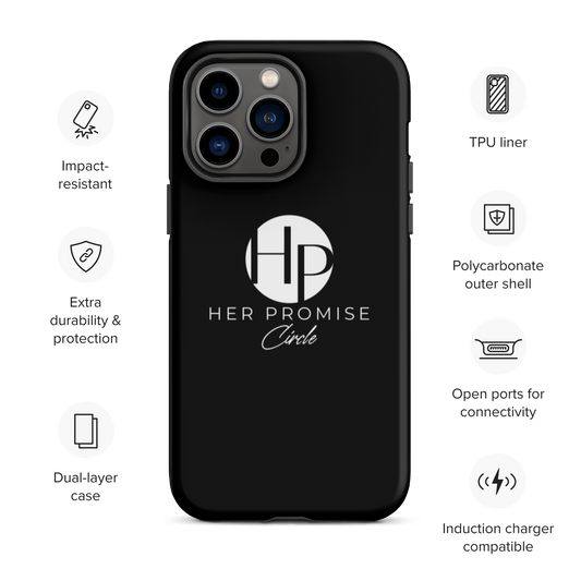 Her Promise Circle Black iPhone case